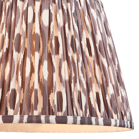 Endon Lighting - 113086 - Endon Lighting 113086 Ikat 1lt Shade Indoor light fitting Pearl grey fabric