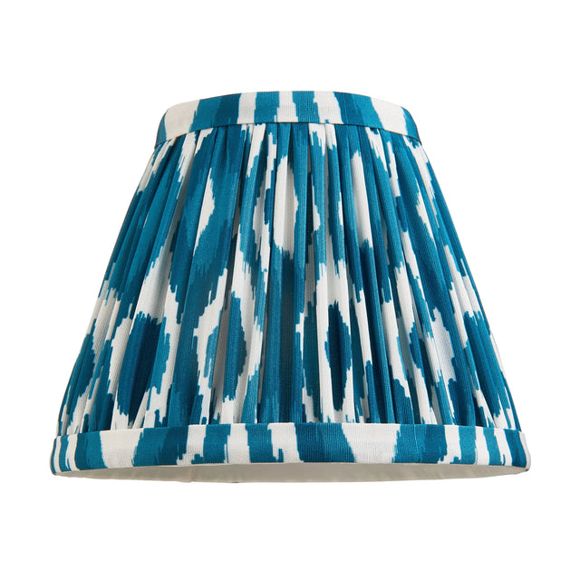 Endon Lighting - 113088 - Endon Lighting 113088 Ikat 1lt Shade Indoor light fitting Marlin blue fabric