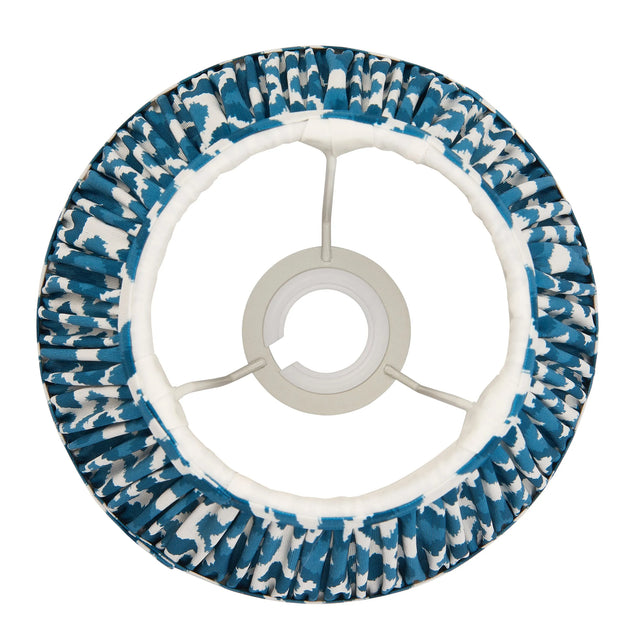 Endon Lighting - 113089 - Endon Lighting 113089 Ikat 1lt Shade Indoor light fitting Marlin blue fabric