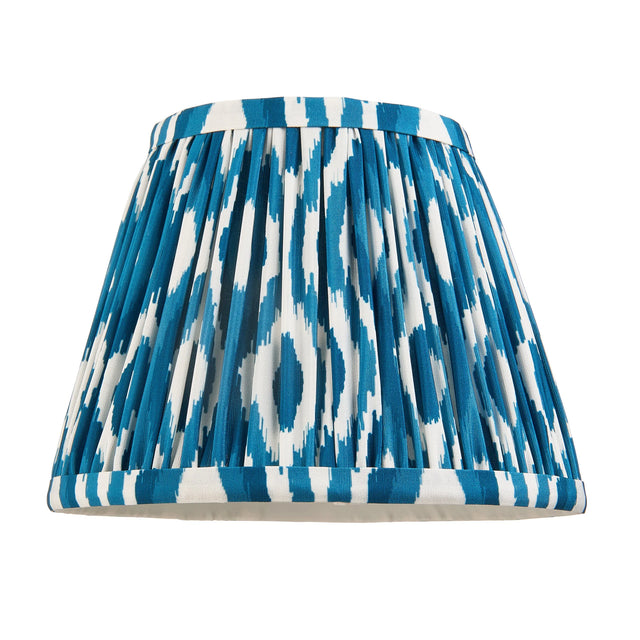 Endon Lighting - 113089 - Endon Lighting 113089 Ikat 1lt Shade Indoor light fitting Marlin blue fabric