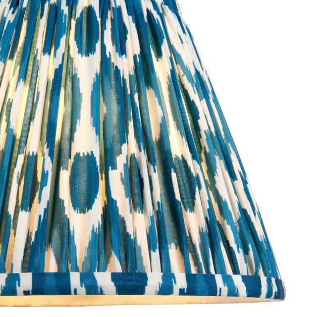 Endon Lighting - 113090 - Endon Lighting 113090 Ikat 1lt Shade Indoor light fitting Marlin blue fabric