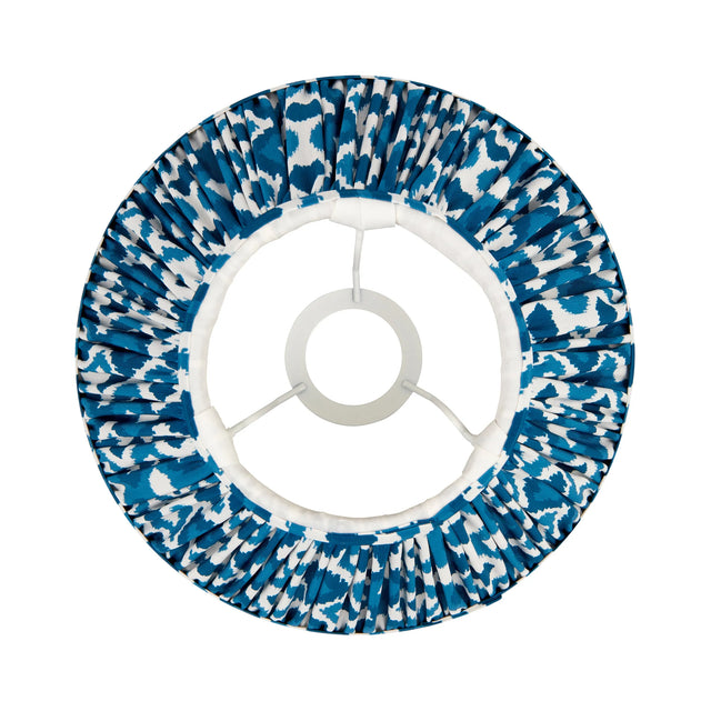 Endon Lighting - 113090 - Endon Lighting 113090 Ikat 1lt Shade Indoor light fitting Marlin blue fabric