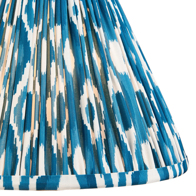 Endon Lighting - 113091 - Endon Lighting 113091 Ikat 1lt Shade Indoor light fitting Marlin blue fabric