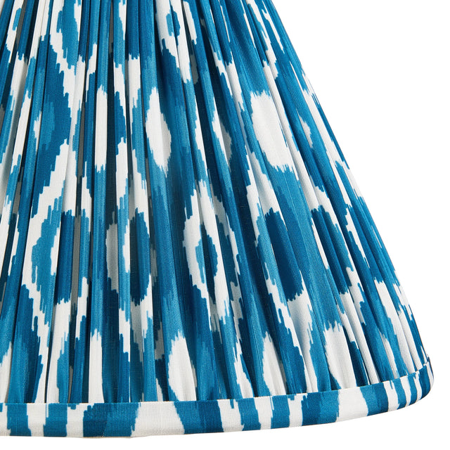 Endon Lighting - 113091 - Endon Lighting 113091 Ikat 1lt Shade Indoor light fitting Marlin blue fabric