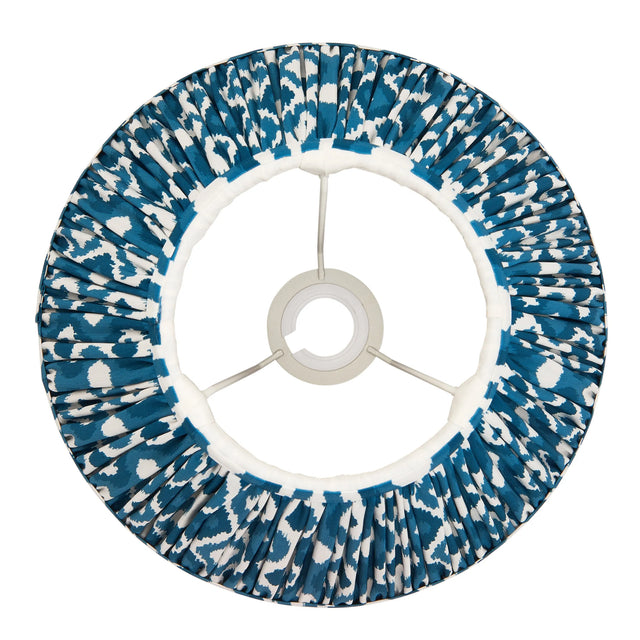 Endon Lighting - 113091 - Endon Lighting 113091 Ikat 1lt Shade Indoor light fitting Marlin blue fabric