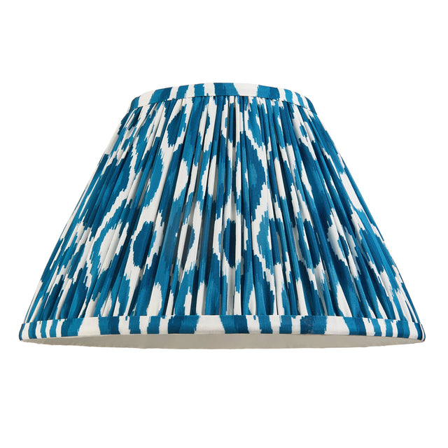 Endon Lighting - 113091 - Endon Lighting 113091 Ikat 1lt Shade Indoor light fitting Marlin blue fabric