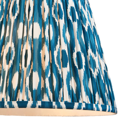 Endon Lighting - 113092 - Endon Lighting 113092 Ikat 1lt Shade Indoor light fitting Marlin blue fabric