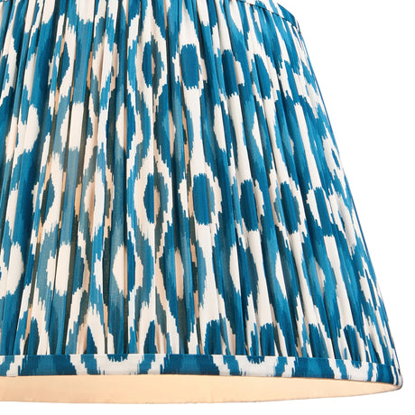 Endon Lighting - 113093 - Endon Lighting 113093 Ikat 1lt Shade Indoor light fitting Marlin blue fabric