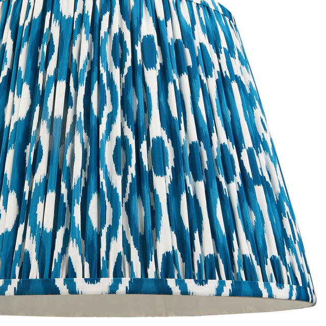 Endon Lighting - 113093 - Endon Lighting 113093 Ikat 1lt Shade Indoor light fitting Marlin blue fabric