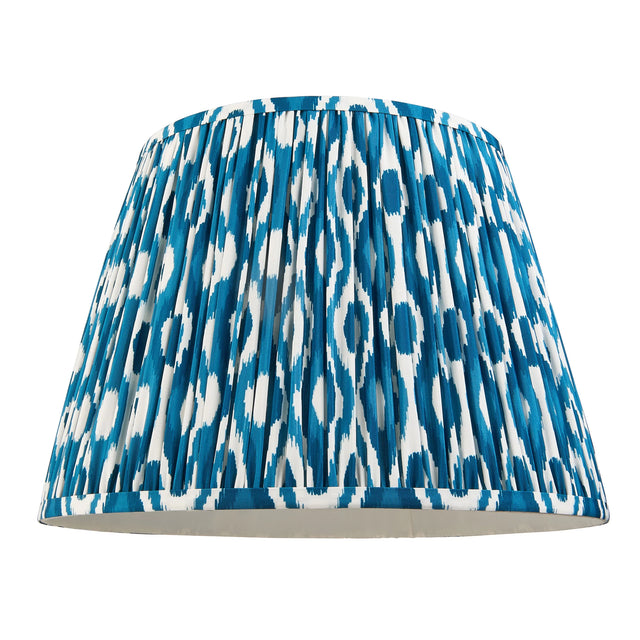 Endon Lighting - 113093 - Endon Lighting 113093 Ikat 1lt Shade Indoor light fitting Marlin blue fabric