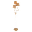 Endon Lighting - 114222 - Endon Lighting 114222 Wriggle 3lt Floor Indoor light fitting Brushed aged brass plate & natural raffia