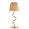 Endon Lighting - 114225 - Endon Lighting 114225 Wriggle 1lt Table Indoor light fitting Brushed aged brass plate & natural raffia