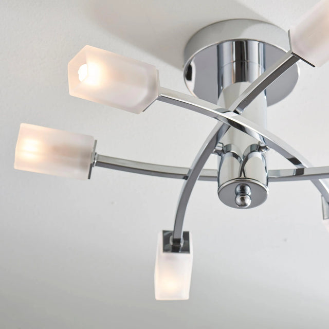 Endon Lighting - 146-6CH - Semi flush Light