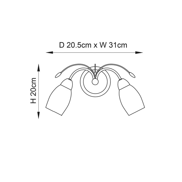 Endon Lighting - 2007-2WBCH - Wall Lights