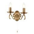 Endon Lighting - 2030-2AN - Endon Lighting 2030-2AN Bernice Indoor Wall Light Antique brass plate Dimmable