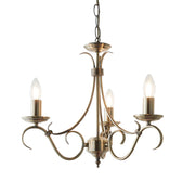 Endon Lighting - 2030-3AN - Endon Lighting 2030-3AN Bernice Indoor Pendant Light Antique brass plate Dimmable