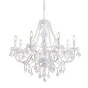 Endon Lighting - 308-8CL - Endon Lighting 308-8CL Clarence Indoor Pendant Light Clear acrylic & chrome plate Dimmable