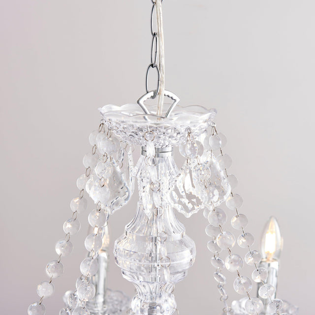 Endon Lighting - 308-8CL - Endon Lighting 308-8CL Clarence Indoor Pendant Light Clear acrylic & chrome plate Dimmable