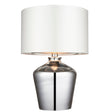 Endon Lighting - 61198 - Endon Lighting 61198 Waldorf Indoor Table Lamps Chrome glass & ivory fabric Non-dimmable