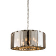 Endon Lighting - 61294 - Endon Lighting 61294 Clooney Indoor Pendant Light Slate grey & smoked cut glass Dimmable