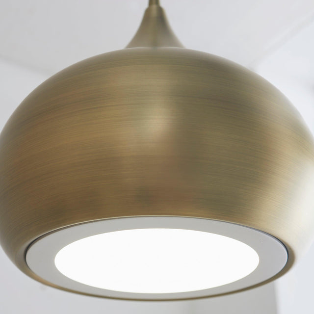 Endon Lighting - 61299 - Endon Lighting 61299 Brosnan Indoor Pendant Light Matt antique brass paint Dimmable