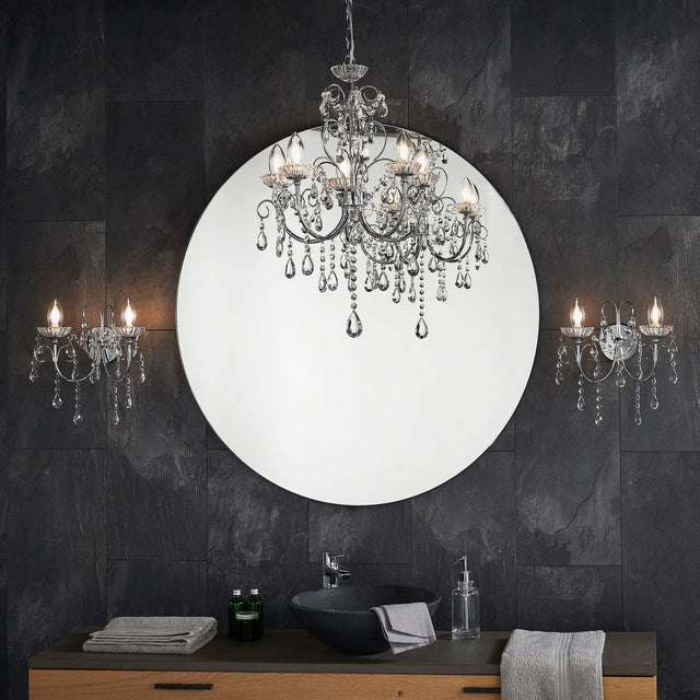 Endon Lighting - 61384 - Endon Lighting 61384 Tabitha Bathroom Pendant Light Chrome plate & clear crystal Dimmable