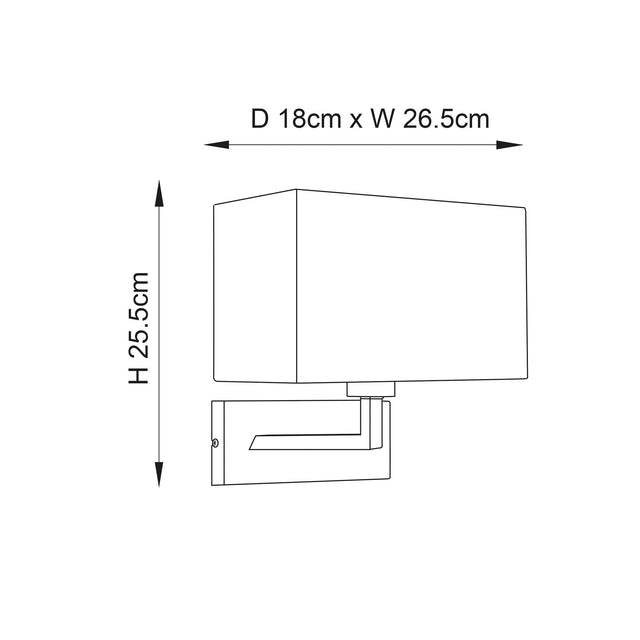 Endon Lighting - 61604 - Endon Lighting 61604 Piccolo Indoor Wall Light Satin nickel plate & white fabric Dimmable