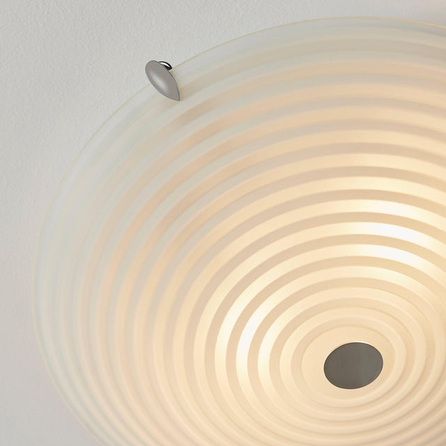 Endon Lighting - 633-32 - Endon Lighting 633-32 Roundel Indoor Flush Light Frosted/clear glass & chrome plate Dimmable