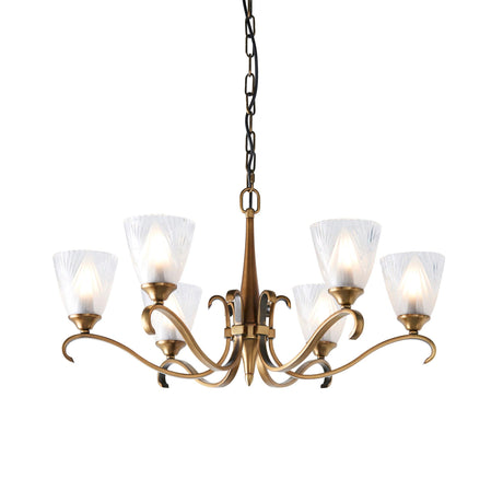 Endon Lighting - 63437 - Endon Interiors 1900 Range 63437 Indoor Pendant Light 6 x 40W E14 candle Dimmable