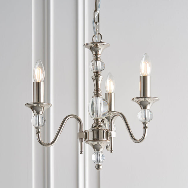 Endon Lighting - 63579 - Endon Interiors 1900 Range 63579 Indoor Pendant Light 3 x 40W E14 candle Dimmable