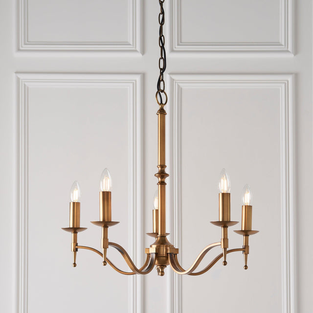 Endon Lighting - 63627 - Endon Interiors 1900 Range 63627 Indoor Pendant Light 5 x 40W E14 candle Dimmable