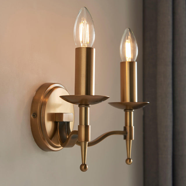 Endon Lighting - 63654 - Endon Interiors 1900 Range 63654 Indoor Wall Light 2 x 40W E14 candle Dimmable