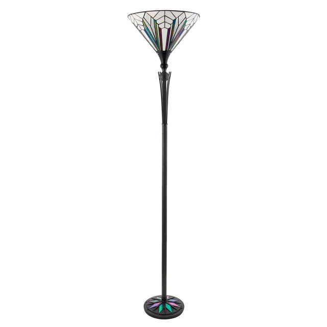 Endon Lighting - 63933 - Endon Tiffany Lighting 63933 Indoor Floor Light Astoria Range 60W E27 GLS Non-dimmable