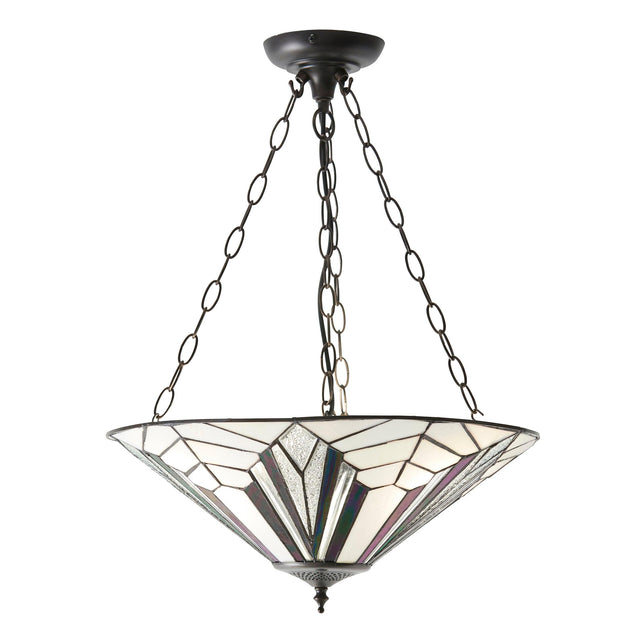 Endon Lighting - 63936 - Endon Tiffany Lighting 63936 Indoor Pendant Light Astoria Range 3 x 60W E27 GLS Dimmable