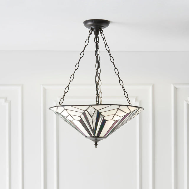 Endon Lighting - 63936 - Endon Tiffany Lighting 63936 Indoor Pendant Light Astoria Range 3 x 60W E27 GLS Dimmable