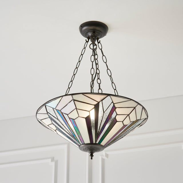 Endon Lighting - 63936 - Endon Tiffany Lighting 63936 Indoor Pendant Light Astoria Range 3 x 60W E27 GLS Dimmable