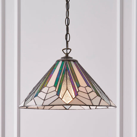 Endon Lighting - 63937 - Endon Tiffany Lighting 63937 Indoor Pendant Light Astoria Range 60W E27 GLS Dimmable