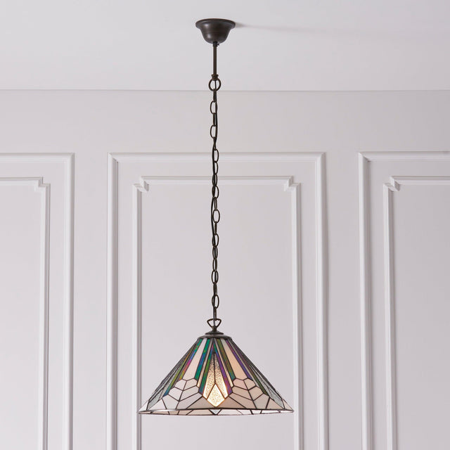 Endon Lighting - 63937 - Endon Tiffany Lighting 63937 Indoor Pendant Light Astoria Range 60W E27 GLS Dimmable