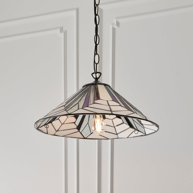 Endon Lighting - 63938 - Endon Tiffany Lighting 63938 Indoor Pendant Light Astoria Range 60W E27 GLS Dimmable