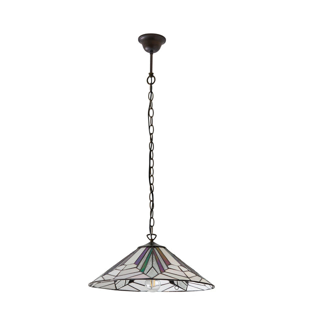 Endon Lighting - 63938 - Endon Tiffany Lighting 63938 Indoor Pendant Light Astoria Range 60W E27 GLS Dimmable