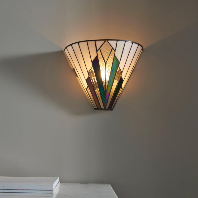 Endon Lighting - 63940 - Endon Tiffany Lighting 63940 Indoor Wall Light Astoria Range 40W E14 golf Dimmable