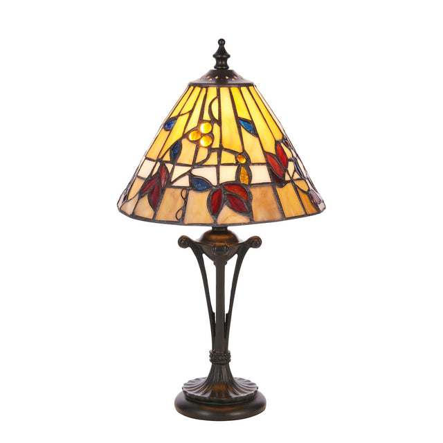 Endon Lighting - 63950 - Endon Tiffany Lighting 63950 Indoor Table Light Bernwood Range 40W E14 golf Non-dimmable