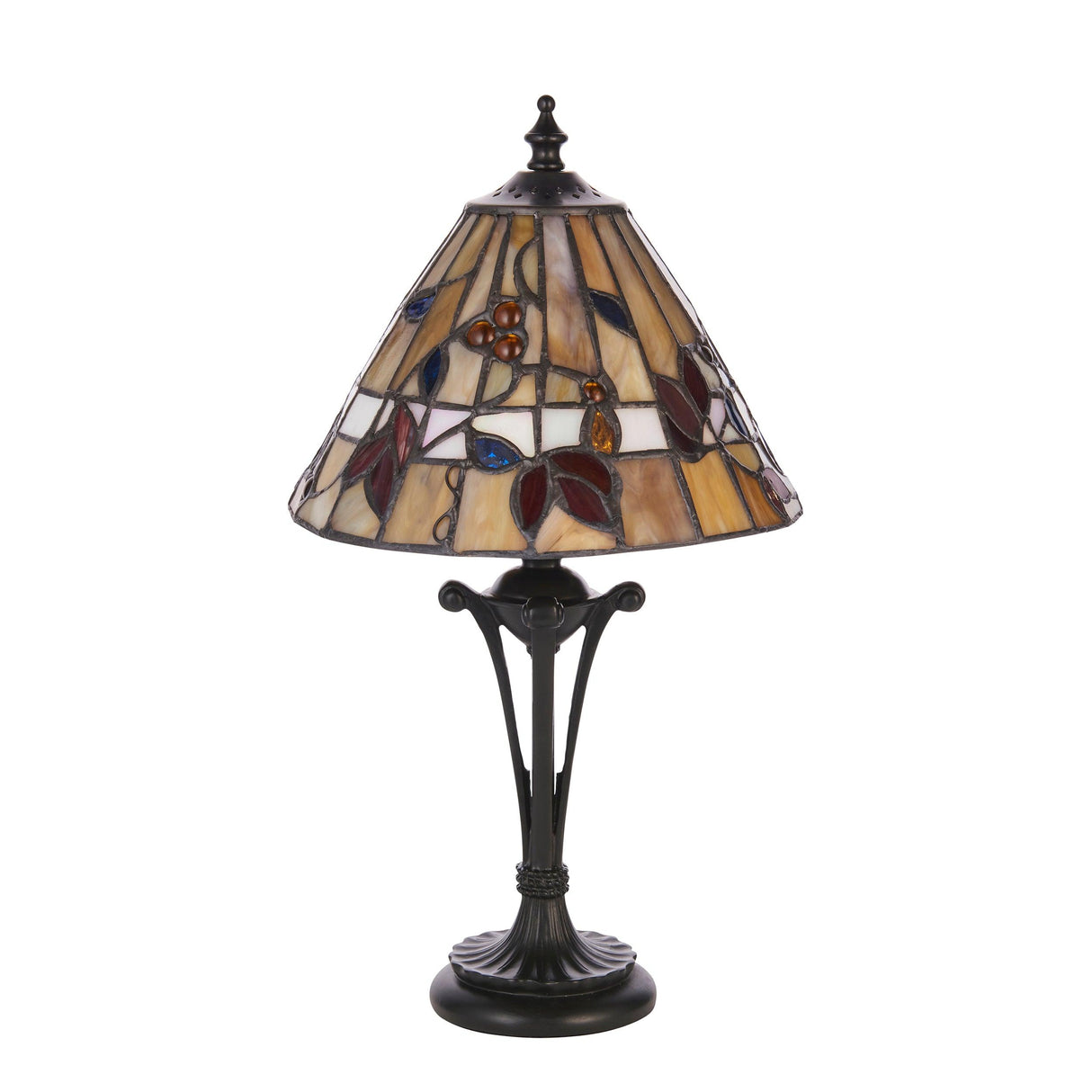 Endon Lighting - 63950 - Endon Tiffany Lighting 63950 Indoor Table Light Bernwood Range 40W E14 golf Non-dimmable