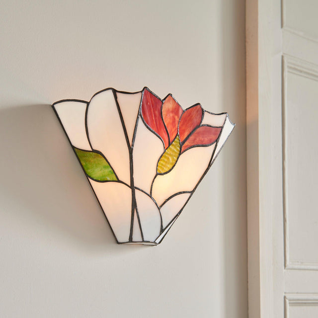 Endon Lighting - 63964 - Endon Tiffany Lighting 63964 Indoor Wall Light Botanica Range 40W E14 golf Dimmable