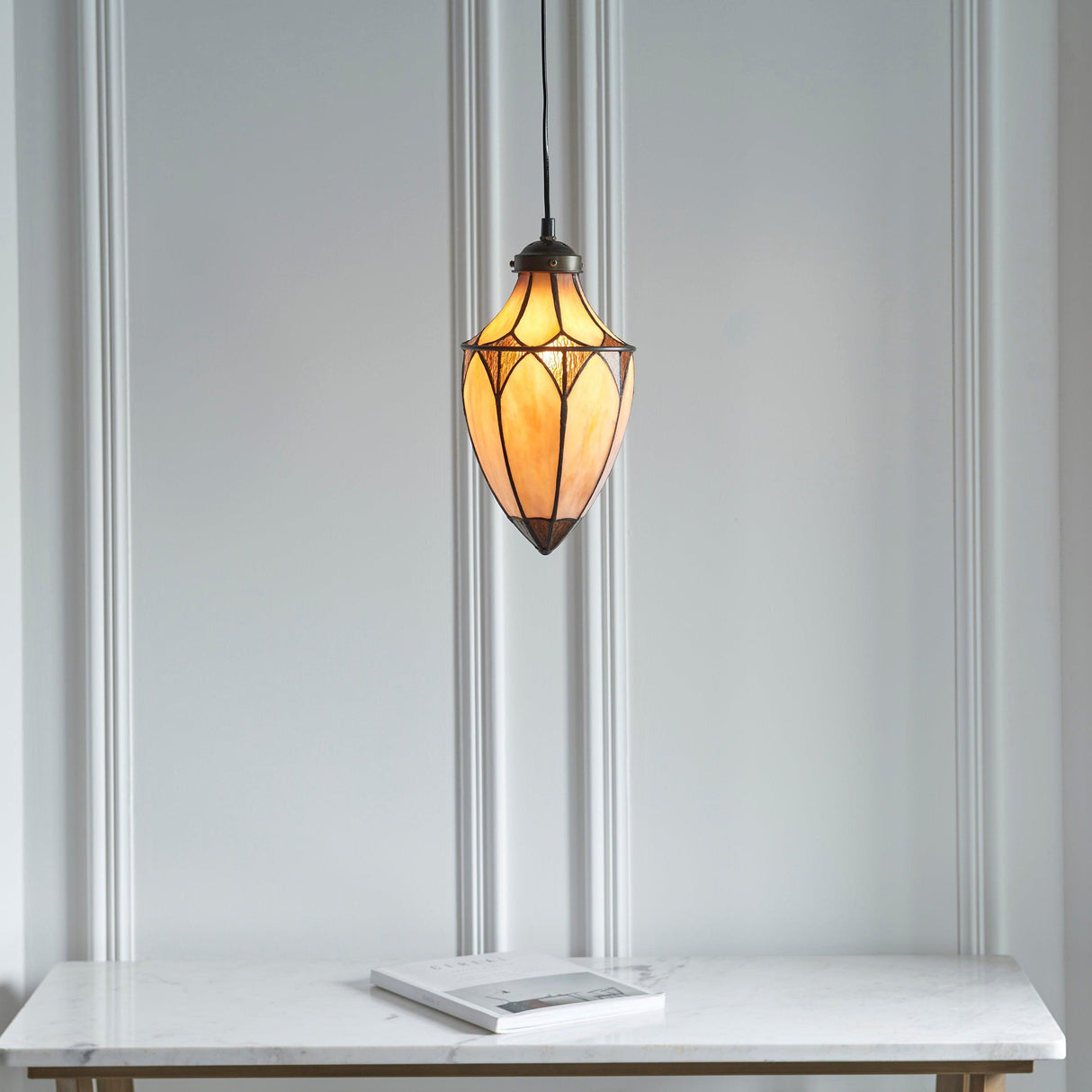 Endon Lighting - 63975 - Endon Tiffany Lighting 63975 Indoor Pendant Light Brooklyn Range 40W E14 candle Dimmable