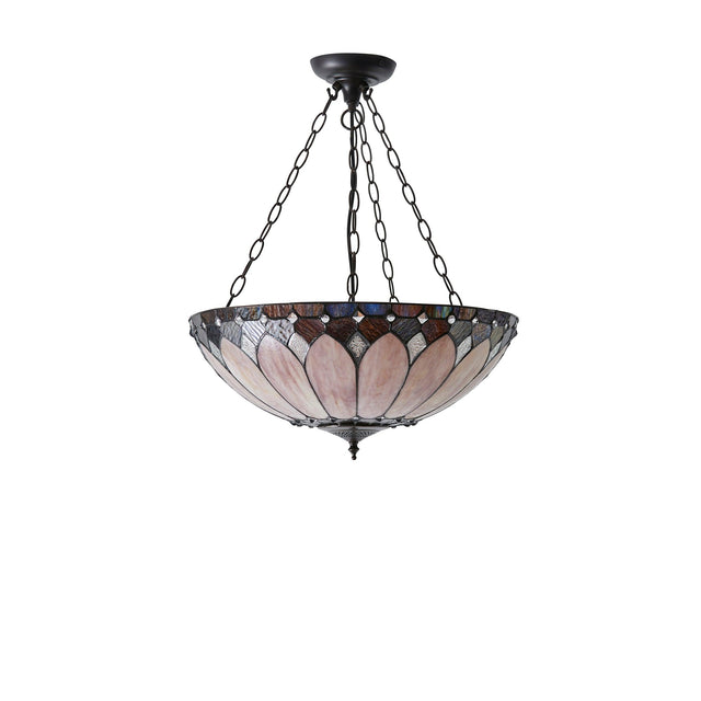 Endon Lighting - 63976 - Endon Tiffany Lighting 63976 Indoor Pendant Light Brooklyn Range 3 x 60W E27 GLS Dimmable