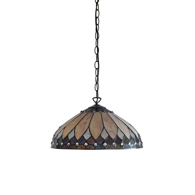 Endon Lighting - 63977 - Endon Tiffany Lighting 63977 Indoor Pendant Light Brooklyn Range 60W E27 GLS Dimmable