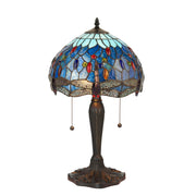 Endon Lighting - 64090 - Endon Tiffany Lighting 64090 Indoor Table Light Dragonfly blue Range 2 x 60W E27 GLS Non-dimmable