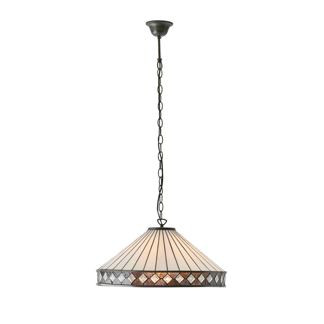 Endon Lighting - 64147 - Endon Tiffany Lighting 64147 Indoor Pendant Light Fargo Range 60W E27 GLS Dimmable