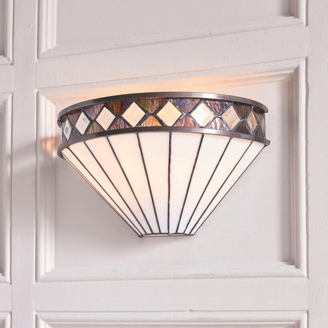 Endon Lighting - 64149 - Endon Tiffany Lighting 64149 Indoor Wall Light Fargo Range 40W E14 golf Dimmable